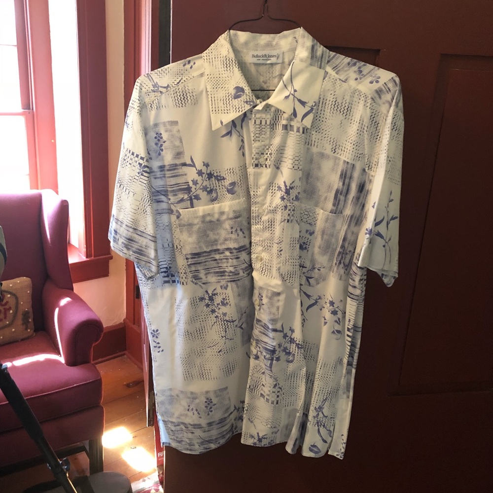 Bullock and Jones short sleeve, button down shirt.